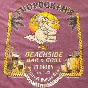 Comfort Colors Graphic T-Shirt Unisex Short Sleeve Fudpuckers Florida Small